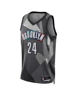 Cam Thomas #24 Brooklyn Nets graues City Edition-Trikot