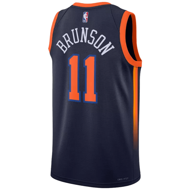 Jalen Brunson #11 New York Knicks Navy Statement-Trikot
