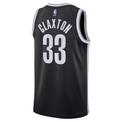 Nicolas Claxton #33 Brooklyn Nets Schwarzes Icon-Trikot