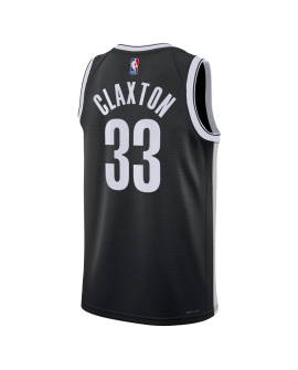 Nicolas Claxton #33 Brooklyn Nets Schwarzes Icon-Trikot