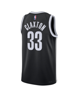Nicolas Claxton #33 Brooklyn Nets Schwarzes Icon-Trikot