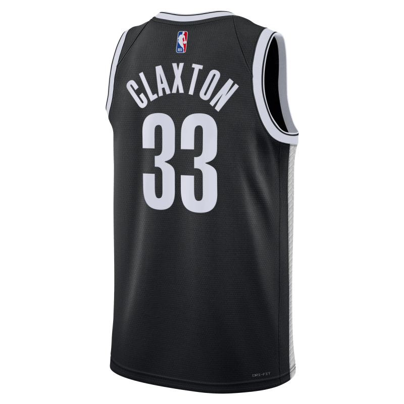 Nicolas Claxton #33 Brooklyn Nets Schwarzes Icon-Trikot