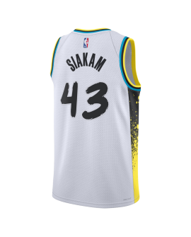 Pascal Siakam #43 Indiana Pacers Weißes City Edition-Trikot