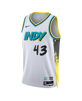 Pascal Siakam #43 Indiana Pacers Weißes City Edition-Trikot
