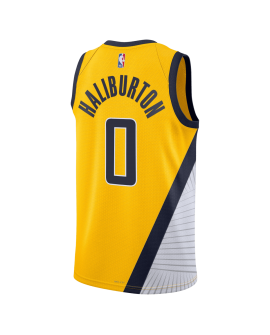Tyrese Haliburton #0 Indiana Pacers Gold Statement-Trikot
