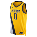 Tyrese Haliburton #0 Indiana Pacers Gold Statement-Trikot