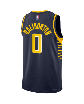 Tyrese Haliburton #0 Indiana Pacers Navy Icon-Trikot