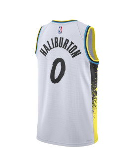 Tyrese Haliburton #0 Indiana Pacers Weißes City Edition-Trikot