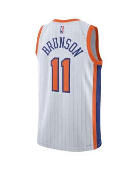 Jalen Brunson #11 New York Knicks Weißes City Edition-Trikot