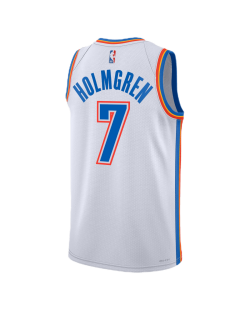 Chet Holmgren #7 Oklahoma City Thunder Weiß Association Trikot
