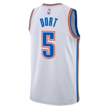 Luguentz Dort #5 Oklahoma City Thunder Weiß Association Trikot