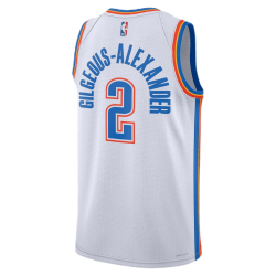 Shai Gilgeous-Alexander #2 Oklahoma City Thunder Weiß Association Trikot