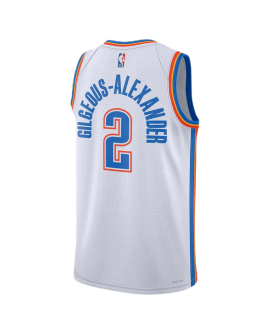 Shai Gilgeous-Alexander #2 Oklahoma City Thunder Weiß Association Trikot