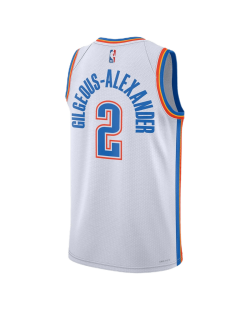 Shai Gilgeous-Alexander #2 Oklahoma City Thunder Weiß Association Trikot