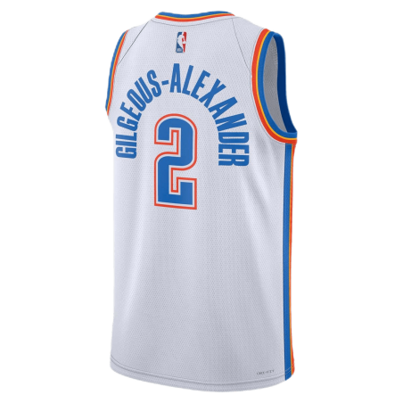 Shai Gilgeous-Alexander #2 Oklahoma City Thunder Weiß Association Trikot