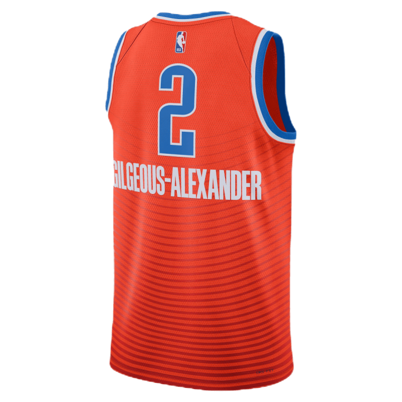 Shai Gilgeous-Alexander #2 Oklahoma City Thunder Orange Statement-Trikot