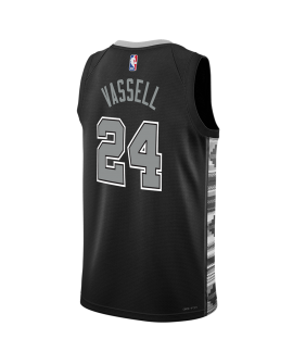 Devin Vassell #24 San Antonio Spurs Schwarzes Statement-Trikot