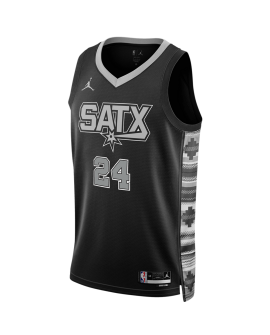 Devin Vassell #24 San Antonio Spurs Schwarzes Statement-Trikot