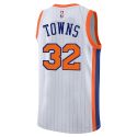Karl-Anthony Towns #32 New York Knicks Weißes City Edition-Trikot