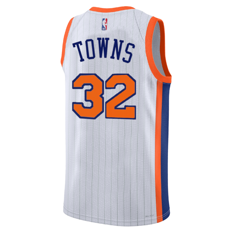 Karl-Anthony Towns #32 New York Knicks Weißes City Edition-Trikot