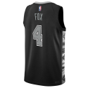 De'Aaron Fox #4 San Antonio Spurs Schwarzes Statement-Trikot