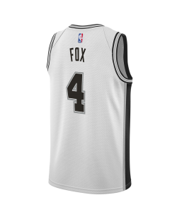 De'Aaron Fox #4 San Antonio Spurs Weißes Association-Trikot