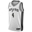De'Aaron Fox #4 San Antonio Spurs Weißes Association-Trikot