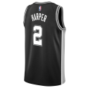 Dylan Harper #2 San Antonio Spurs Schwarzes Icon-Trikot