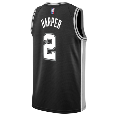 Dylan Harper #2 San Antonio Spurs Schwarzes Icon-Trikot