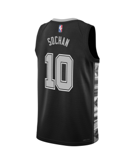Jeremy Sochan #10 San Antonio Spurs Schwarzes Statement-Trikot