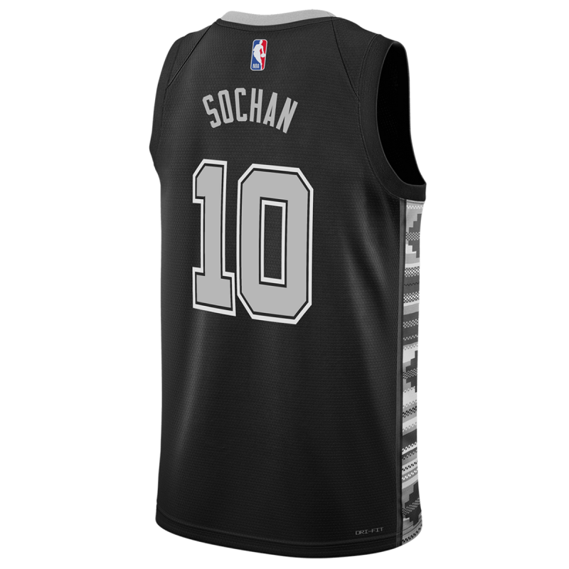 Jeremy Sochan #10 San Antonio Spurs Schwarzes Statement-Trikot