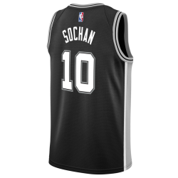 Jeremy Sochan #10 San Antonio Spurs Schwarzes Icon-Trikot