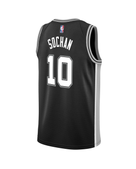 Jeremy Sochan #10 San Antonio Spurs Schwarzes Icon-Trikot
