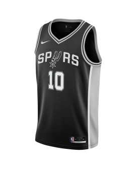 Jeremy Sochan #10 San Antonio Spurs Schwarzes Icon-Trikot