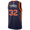Karl-Anthony Towns #32 New York Knicks Navy Statement-Trikot
