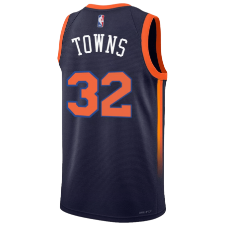 Karl-Anthony Towns #32 New York Knicks Navy Statement-Trikot