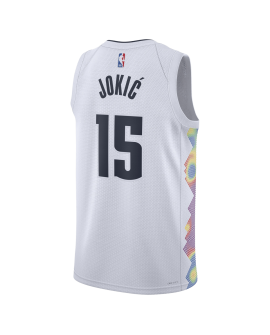 Nikola Jokić #15 Denver Nuggets Weißes City Edition-Trikot