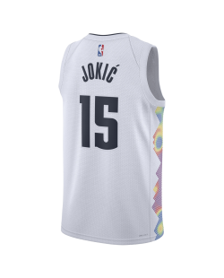 Nikola Jokić #15 Denver Nuggets Weißes City Edition-Trikot