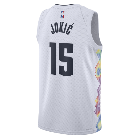 Nikola Jokić #15 Denver Nuggets Weißes City Edition-Trikot