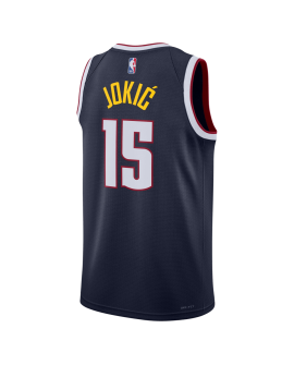 Nikola Jokić #15 Denver Nuggets Navy Icon-Trikot