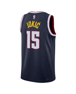 Nikola Jokić #15 Denver Nuggets Navy Icon-Trikot