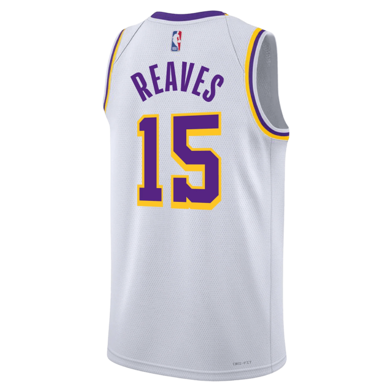 Weißes Association-Trikot der Austin Reaves #15 der Los Angeles Lakers