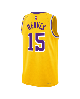 Austin Reaves #15 Los Angeles Lakers Gelbes Icon-Trikot