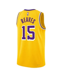 Austin Reaves #15 Los Angeles Lakers Gelbes Icon-Trikot