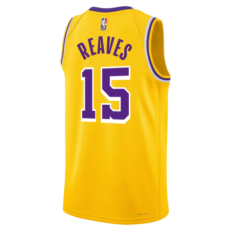 Austin Reaves #15 Los Angeles Lakers Gelbes Icon-Trikot