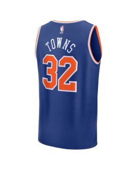 Karl-Anthony Towns #32 New York Knicks Blue Icon Trikot
