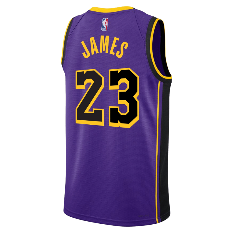 Lila Statement-Trikot der Los Angeles Lakers von LeBron James #23