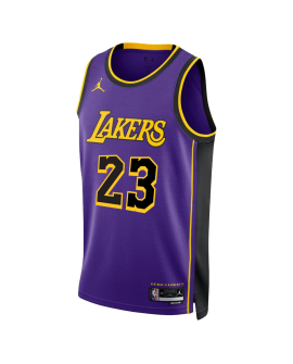 Lila Statement-Trikot der Los Angeles Lakers von LeBron James #23
