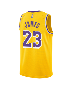 LeBron James #23 Los Angeles Lakers Gelbes Icon-Trikot