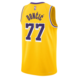 Luka Dončić #77 Los Angeles Lakers Gelbes Icon-Trikot